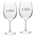 LSU Tigers Set of 2 Traditional Robusto Red Wine Table Glasses