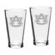 Auburn Tigers Set of 2 Pub Mixing Glasses