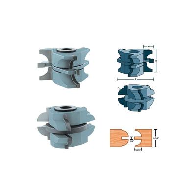 Roman Carbide Stile Rail Quarter Round Set for Passage Door 1-1/4in Bore DC2182