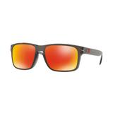 Oakley OO9244 Holbrook A Sunglasses - Men's Grey Smoke Frame Prizm Ruby Lenses 924428-56