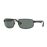 Ray-Ban Sunglasses RB3445 002/58-64 - Black Frame Crystal Green Polarized Lenses