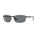 Ray-Ban RB3498 Sunglasses 006/81-61 - Matte Black Frame Polar Gray Lenses