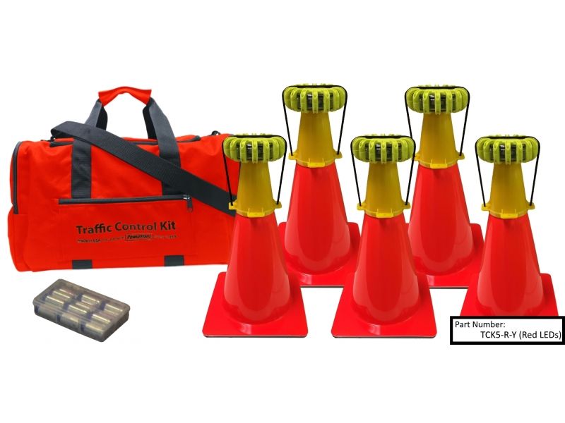 Powerflare 5-Position PowerFlare Traffic Control Kit Magnetic Infrared Olive Drab Green Shell TCK5M-I-OD