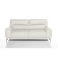 Mivano 3-Sitzer Couch Frisco / 3er Ledercouch in Kunstleder passend zum Sessel und 2er Sofa Frisco / Sofagarnitur / 210 x 92 x 96 / Weiß