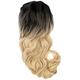 amback lang Dye dunklen Wurzeln Ombre Cosplay Halloween Perücke für Frauen gelockt Welle Haar Perücken Gap/Gold RF8