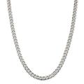925 Sterling Silver 7mm Pave Curb Chain Necklace Jewelry Gifts for Women - 66 Centimeters