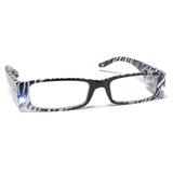 PS Designs 02150 - Zebra - 2.00 Bright Eye Readers (PRG9-2.00) 2.0 Magnification LED Reading Glasses