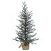 Vickerman 425268 - 2' Artificial Frosted Angel Pine Tree w/Burlap Base 35 Warm White LED Lights Christmas Tree (B165125LED)