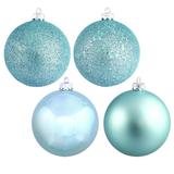 Vickerman 212929 - 1.6" Baby Blue 4 Assorted Finishes Ball Christmas Tree Ornament (96 pack) (N595432A)