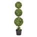 Vickerman 459911 - 4' Boxwood Triple Ball W/Pot (UV) (TP170748) Home Office Topiaries