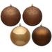 Vickerman 481776 - 2.75" Mocha 4 Assorted Finish Ball Christmas Tree Ornament (Set of 20) (N590776)