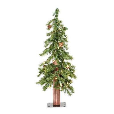 Vickerman 506813 - 3' x 22" Artificial Alpine Tree 50 LED Lights Christmas Tree (A807231LED)