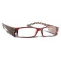 PS Designs 02136 - Brown Stripe - 2.00 Bright Eye Readers (PRG7-2.00) 2.0 Magnification LED Reading Glasses