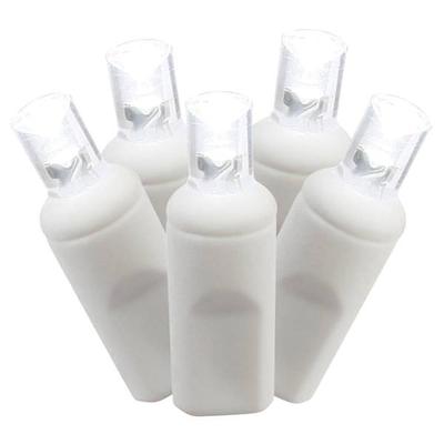 Vickerman 316085 - 50 Light 25' White Wire Pure White Wide Angle LED Christmas Light String Set with 6" Spacing (X6W6509PBG)