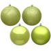 Vickerman 490532 - 3" Lime 4 Assorted Finish Ball Christmas Tree Ornament (32 pack) (N596873A)