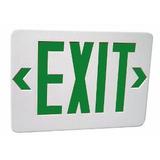 Morris 73016 - 2 watt 120/277 volt White / Green LED Exit Sign with Battery Backup