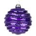 Vickerman 363850 - 8" Plum Candy Glitter Wave Ball Christmas Tree Ornament (M132126)