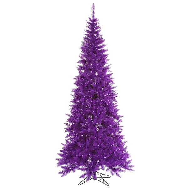 Vickerman 434628 - 5.5' x 30" Purple Slim Fir Tree Christmas Tree (K163055)