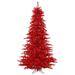 Vickerman 436639 - 4.5' x 34" Tinsel Red Tree with 250 Red LED Lights Christmas Tree (K165146LED)