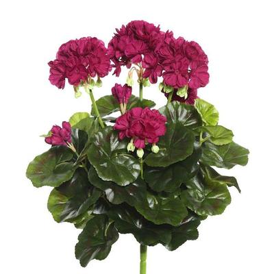 Vickerman 461433 - 15.25" Purple Geranium Bush (FL170503) Home Office Flower Bushes
