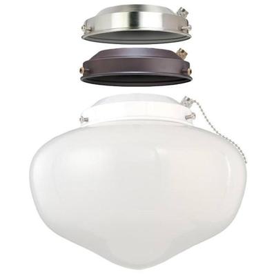 Westinghouse 77852 - 1 Light Schoolhouse Glass 3 Fitter Options LED Ceiling Fan Light Kit (77852)