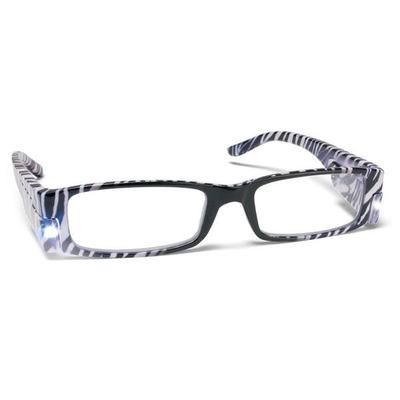 PS Designs 02151 - Zebra - 2.25 Bright Eye Readers (PRG9-2.25) 2.25 Magnification LED Reading Glasses