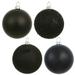 Vickerman 174432 - 2.4" Black 4 Assorted Finish Ball Christmas Tree Ornament (60 pack) (N596017A)