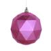 Vickerman 469613 - 8" Mauve Matte Geometric Ball Christmas Tree Ornament (M177545DM)