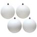 Vickerman 483978 - 4.75" White Assorted Ball Christmas Tree Ornament (Set of 4) (N591211A)