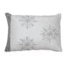 Vickerman 504734 - 14" x 20" Banded Snowflake Pillow (QTX17015) Christmas Pillows