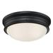 Westinghouse 63241 - 2 Light Matte Black Flush Ceiling Light Fixture (2 Light Flush Matte Black Finish)