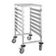 Vogue Gastronorm Racking Trolley 7 Level, Stainless Steel, Holds up to 7x 1/1 GN Trays, Size: 900(H) x 380(W) x 557(D)mm, Food Storage Rack, Braked Castors - Fits 1/1, 1/2, 1/3, 2/3 GN Trays, GG498