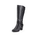Rieker Women Boots 96059, Ladies Classic Boots,Boots,Long Shaft Boots,high Heel,Sexy,Feminine,Black (Schwarz / 00),36 EU / 3.5 UK