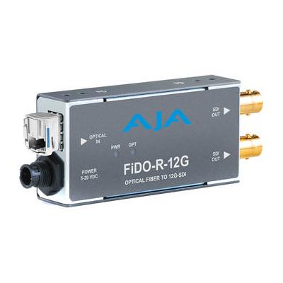 AJA 1-Channel Single-Mode LC Fiber to 12G-SDI Rece...