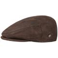 Lierys Flat Cap Made from Leather Men’s in Brown - Lined Peaked Cap Size 61 cm - Men’s Cap with Visor - Baseball Cap Autumn/Winter