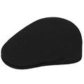 Kangol Wool 504 Flat Cap, Black (Black/Gold Bg), Large (Manufacturer Size: L)