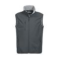 CqC Mens Softshell Gilet. Microfleece Lined- Waterproof 3000mm- Zipped Pockets- 7 Colours-S-5XL (XL, Pistol Grey)