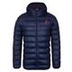 Liverpool FC Official Football Gift Mens Quilted Hooded Winter Jacket Navy 3XL