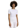 FALKE Damen Baselayer-Shirt Warm Round Neck W S/S SH Funktionsgarn Schnelltrocknend 1 Stück, Weiß (White 2860), XS