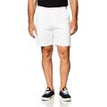 Nautica Men's Cotton Twill Flat Front Chino Short, Bright White, 38