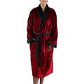 Gözze - Unisex Bathrobe / Dressing Gown with Shawl Collar, Silk Feel, 100% Microfibre, 330 g/m², Size L - Red