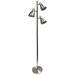 All the Rages Rosemont 63 3/4" Brushed Nickel 3-Light Tree Floor Lamp