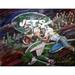 NY Jets vs. Miami Dolphins Fine Art Canvas Print 28" x 36" by Artist Daniel Leeland Woodward