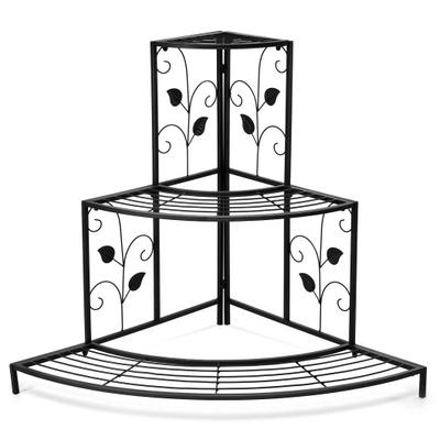 Costway 3 Tier Floral Corner Metal Plant Pot Rack