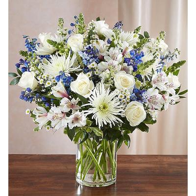 1-800-Flowers Everyday Gift Delivery Sincerest Sorrow Blue & White Large | Happiness Delivered To Their Door