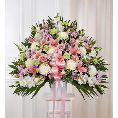 1-800-Flowers Flower Delivery Heartfelt Sympathies Pastel Standing Basket Large | Happiness Delivered To Their Door