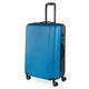 ITACA - Lightweight Suitcases Large - ABS Large Hard Shell Suitcase 75cm Travel Suitcase - Lightweight Suitcases Large with Combination Lock - Rigid Large Suitcase 4 Wheels Lightweig, Blue-Anthracite