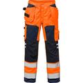 Fristads Kansas 100974 High Viz Trousers Hi-Vis Orange/Navy D112(42" W/32 L)