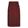 Oxfords Cashmere Ladies Long Kilt in Pure New Wool, Royal Stewart, 10