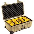 Pelican 1510 Carry On Case with Yellow and Black Divider Set (Desert Tan) 015100-0040-190